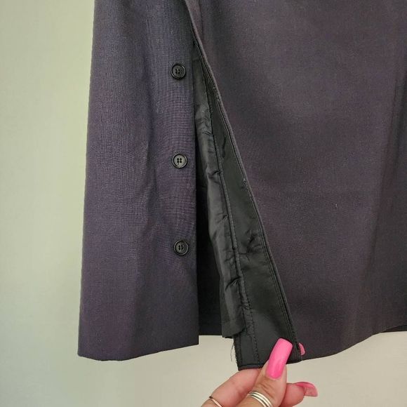 Chaiken Gray pencil Skirt double lines Size 10 - Picture 3 of 5